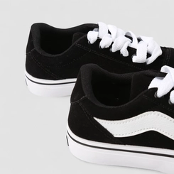 Tênis Casual Feminino Star Feet Camurça Preto E Branco