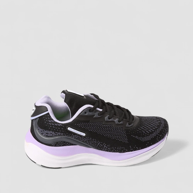 Tênis Esportivo Feminino Vertus Running Preto & Lilás