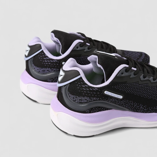 Tênis Esportivo Feminino Vertus Running Preto & Lilás