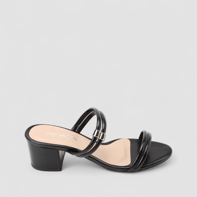 Tamanco Feminino Penélope Multitiras Preto