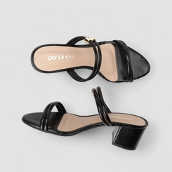 Tamanco Feminino Penélope Multitiras Preto