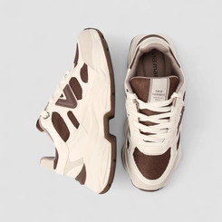 Tênis Chunky Feminino Via Marte Branco & Marrom
