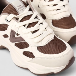 Tênis Chunky Feminino Via Marte Branco & Marrom