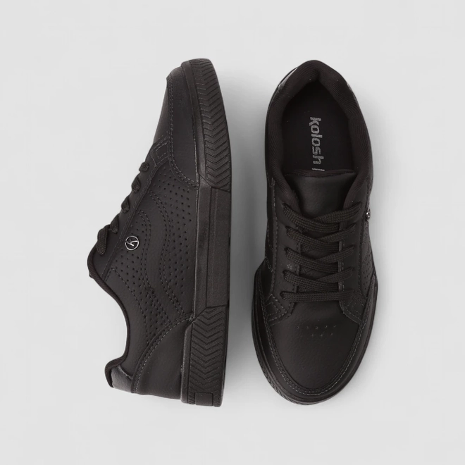 Tênis Casual Feminino Kolosh Perfuros Preto