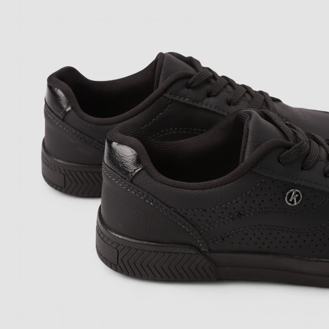 Tênis Casual Feminino Kolosh Perfuros Preto