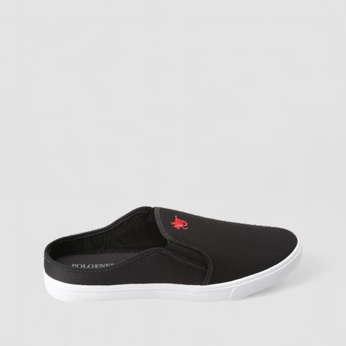 Slip On Masculino Polo Logo Bordado Preto