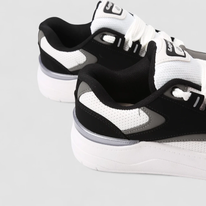 Tênis Casual Masculino Logus Nobuck Preto & Branco