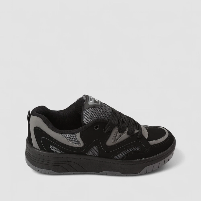 Tênis Casual Masculino Logus Original Mesh Preto & Cinza