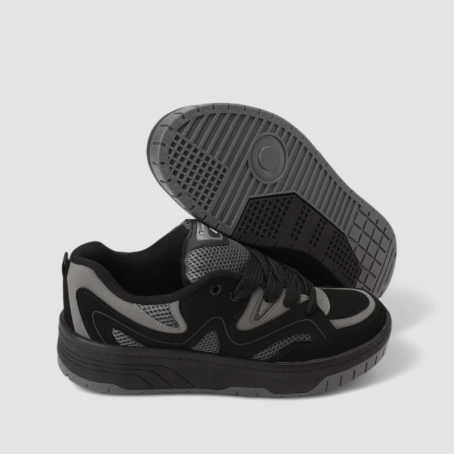 Tênis Casual Masculino Logus Original Mesh Preto & Cinza