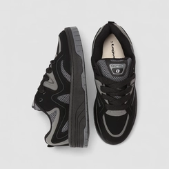 Tênis Casual Masculino Logus Original Mesh Preto & Cinza