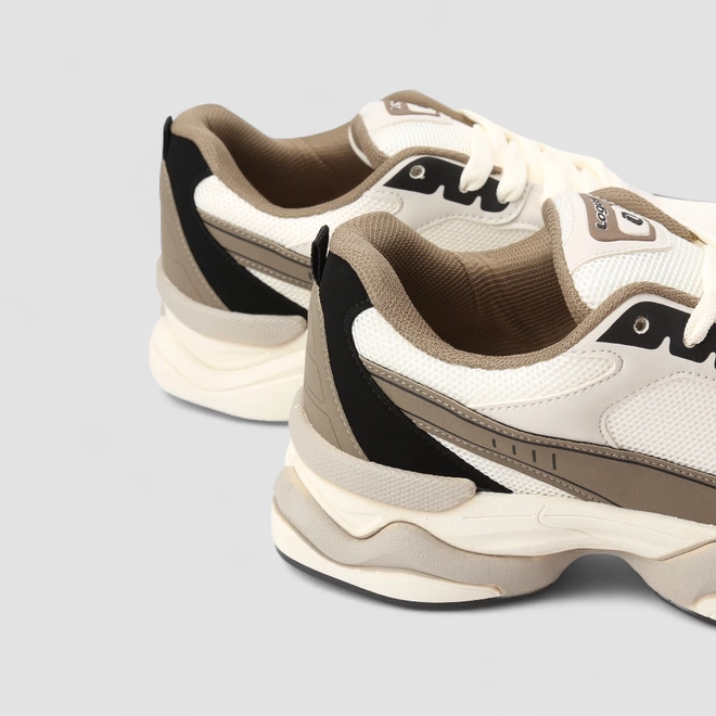 Tênis Chunky Masculino Logus Original Mesh Detalhe Recortes Off White