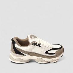 Tênis Chunky Masculino Logus Original Mesh Detalhe Recortes Off White