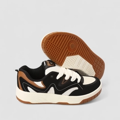 Tênis Casual Masculino Logus Original Mesh Detalhe Recortes Preto