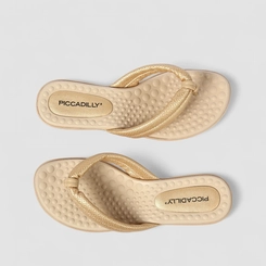 Tamanco Feminino Piccadilly Dourada