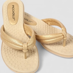 Tamanco Feminino Piccadilly Dourada