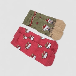 Kit Meia Infantil Stz Hello Kitty Cowboy 2 Pares 27-30 Multicolor