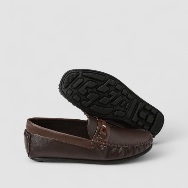 Mocassim Masculino Woche Detalhe Tressê Marrom