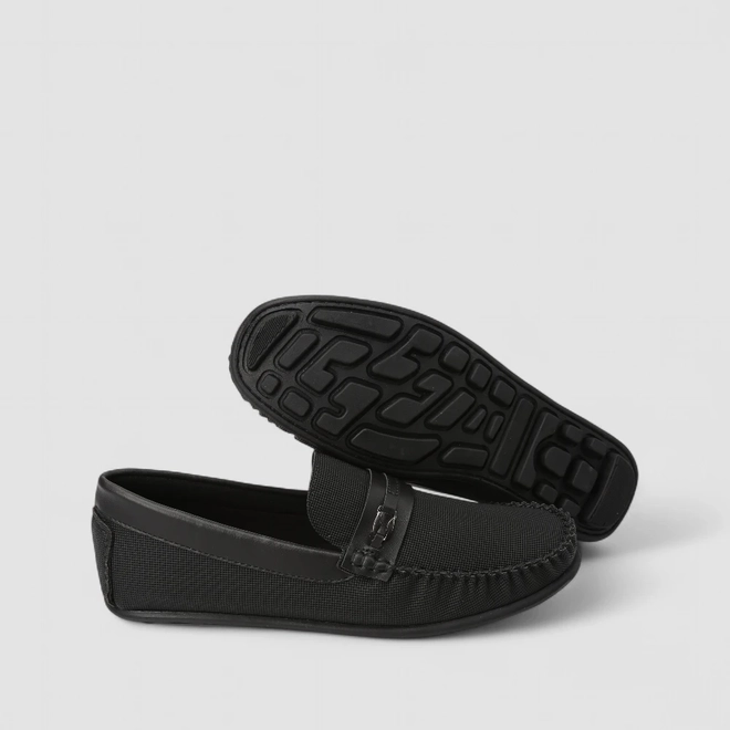 Mocassim Masculino Woche Enfeite Metalizado Preto