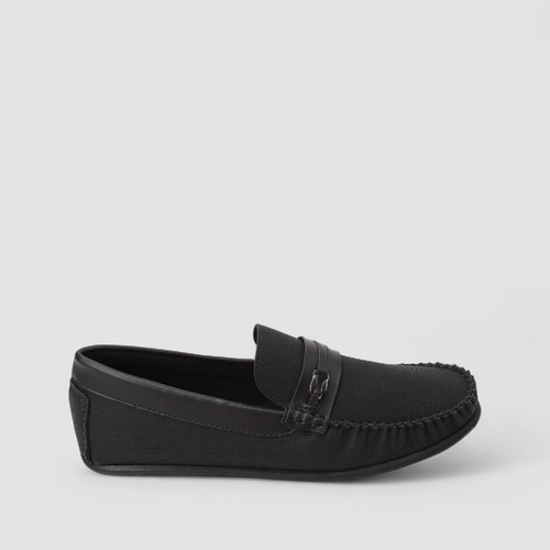 Mocassim Masculino Woche Enfeite Metalizado Preto