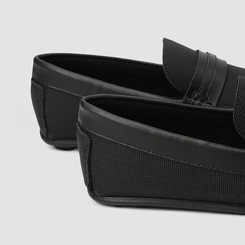 Mocassim Masculino Woche Enfeite Metalizado Preto