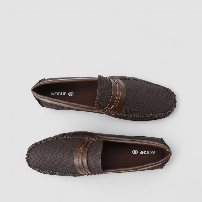 Mocassim Masculino Woche Texturizado Marrom