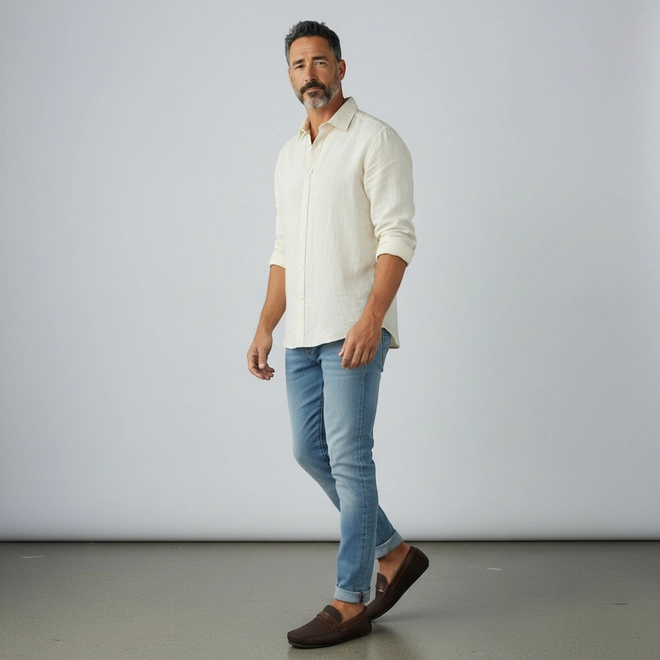 Mocassim Masculino Woche Texturizado Marrom
