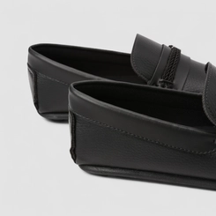 Mocassim Masculino Woche Detalhe Tressê Preto
