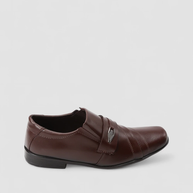 Sapato Social Masculino Woche Detalhe Fivela Marrom