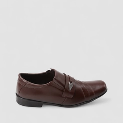 Sapato Social Masculino Woche Detalhe Fivela Marrom