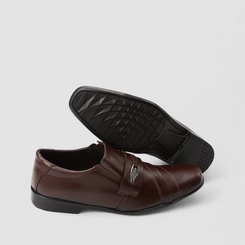 Sapato Social Masculino Woche Detalhe Fivela Marrom