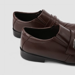 Sapato Social Masculino Woche Detalhe Fivela Marrom
