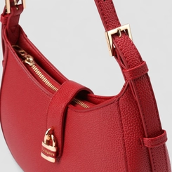Bolsa Hobo Via Marte Média Detalhe Cadeado Vermelho