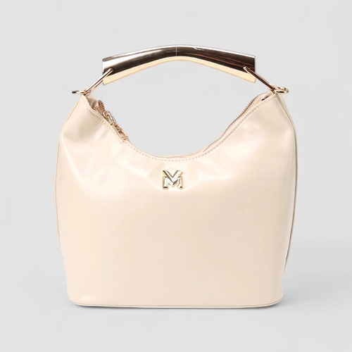 Bolsa Hobo Via Marte Grande Verniz Alça Metalizada Off White
