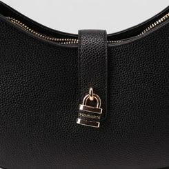 Bolsa Hobo Via Marte Média Detalhe Cadeado Preto