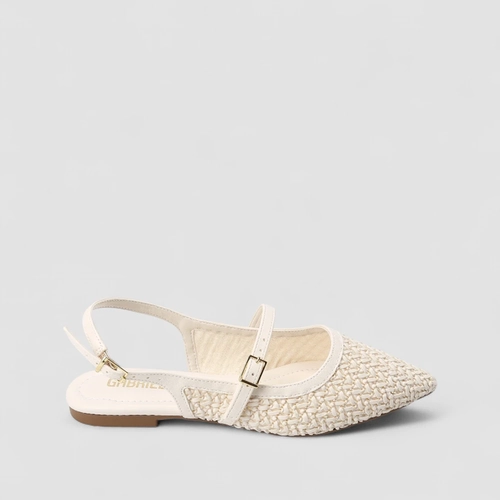 Slingback Feminino Gabriela Tressê Branco