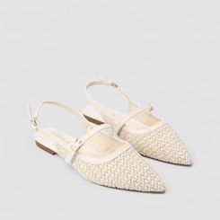 Sapatilha Slingback Feminino Gabriela Tressê Branco