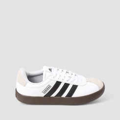 Tênis Casual Feminino Adidas VL Court 3.0 Original Recorte Camurça Branco