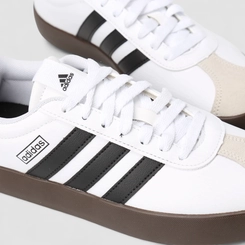 Tênis Casual Feminino Adidas VL Court 3.0 Original Recorte Camurça Branco