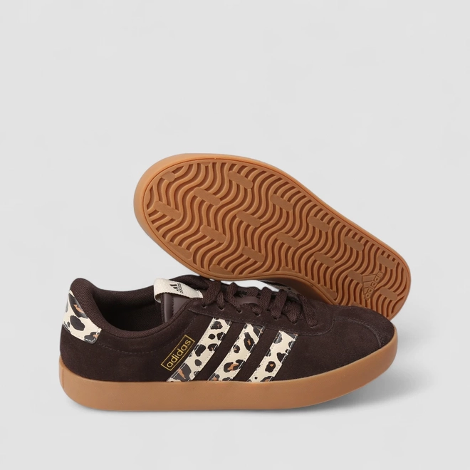 Tênis Casual Feminino Adidas VL COURT 3.0 Original Onça Marrom