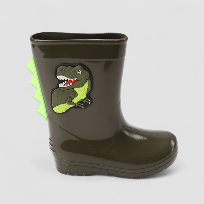 Galocha Infantil Vertus Dinossauro Verde