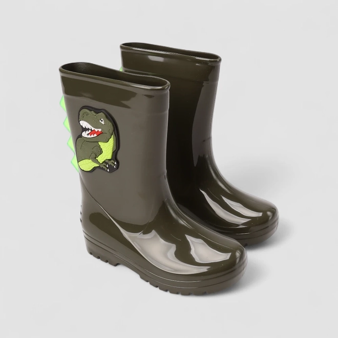 Galocha Infantil Vertus Dinossauro Verde