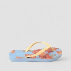 Chinelo Feminino Gabriela Floral Azul