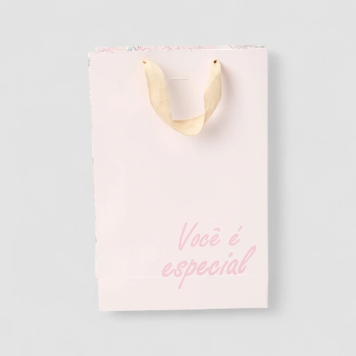 Sacola STZ Pequena Você É Especial Rosa