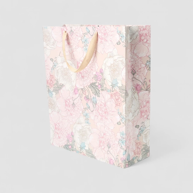 Sacola STZ Grande Floral Rosé