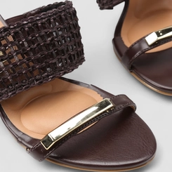 Tamanco Feminino Vizzano Tramado Marrom