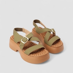 Sandália Feminina Modare Ultraconforto Verde Oliva