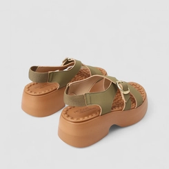 Sandália Feminina Modare Ultraconforto Verde Oliva