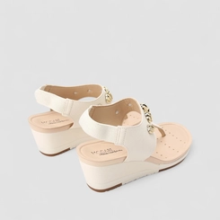 Sandália Feminina Modare Ultraconforto Detalhe Pedraria Off White