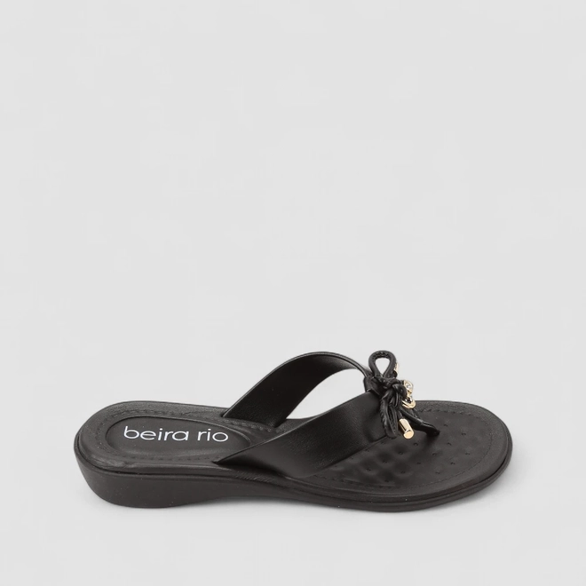 Tamanco Feminino Beira Rio Detalhe Laço Preto