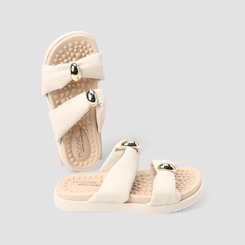Tamanco Feminino Modare Ultraconforto Detalhe Bold Off White